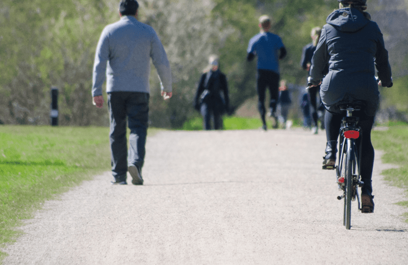 Fietsen en wandelen